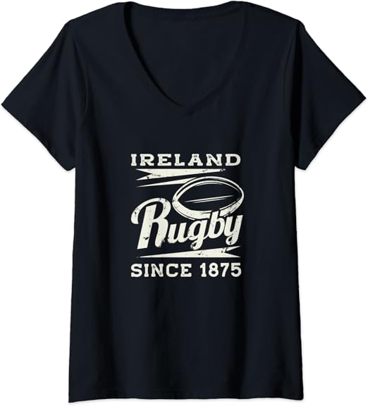 Womens Vintage Ireland Rugby Since 1875 VNeck TShirt Amazon.co.uk